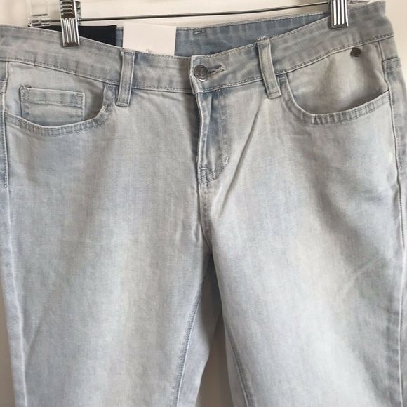 Element High Waist Skinny Cropped Jeans w/Raw Hem - Picture 2 of 13